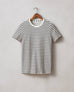 Women's Standard Crew Tee - Striped - Navy Stripe